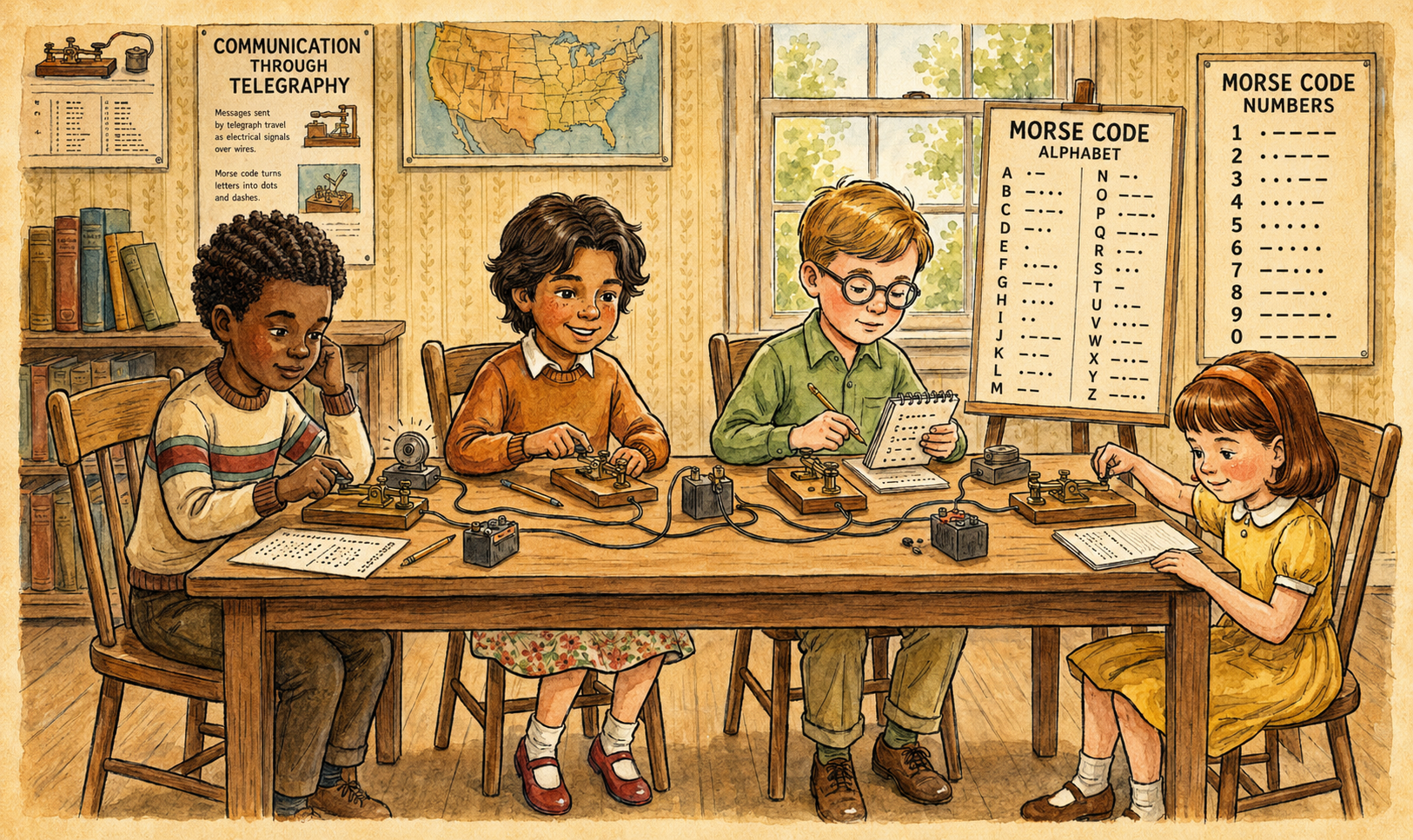 Kids practicing CW